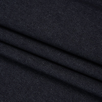 Lightweight Rigid Cotton Denim Twill - Dark Indigo - Deadstock