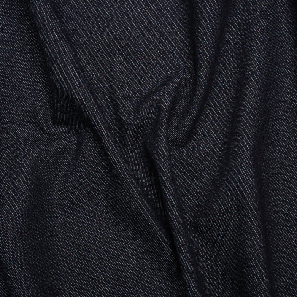 Lightweight Rigid Cotton Denim Twill - Dark Indigo - Deadstock