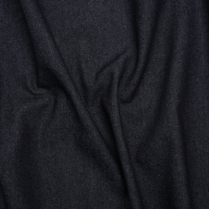 Lightweight Rigid Cotton Denim Twill - Dark Indigo - Deadstock