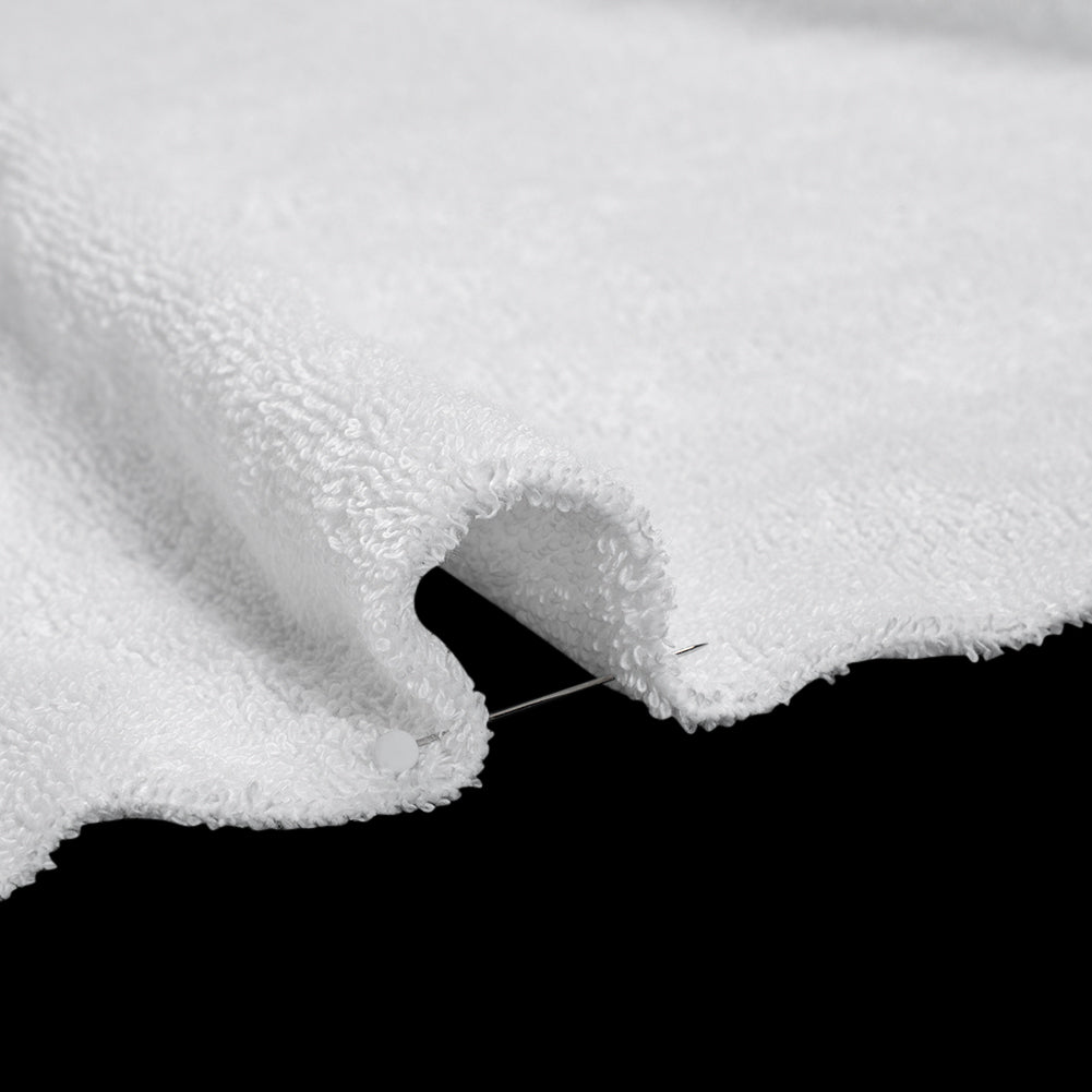 Cotton Towel Terry Cloth - White Detail