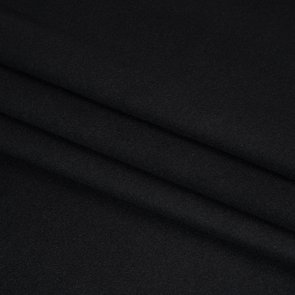 Wool and Cashmere Coating by Alexander McQueen - Black - Designer Deadstock - Folded