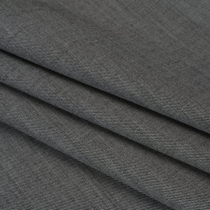 Wool Twill Suiting by Alexander McQueen - Black and White Heathered - Designer Deadstock