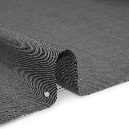 Wool Twill Suiting by Alexander McQueen - Black and White Heathered - Designer Deadstock