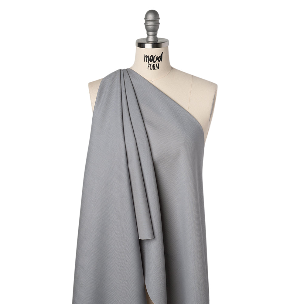 Summer Weight Wool Suiting by Alexander McQueen - Gray - Designer Deadstock Drape