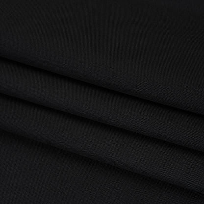 Wool Basketweave Suiting by Alexander McQueen - Black - Designer Deadstock Folded
