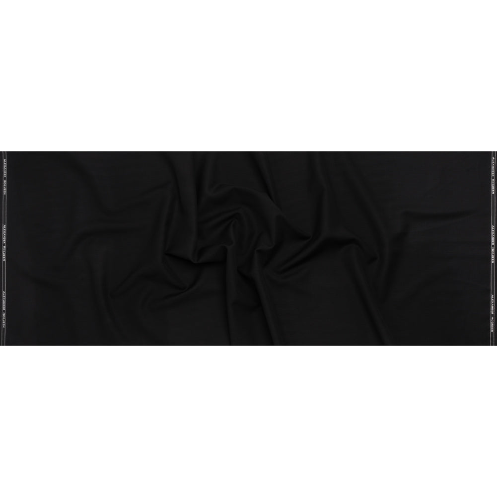 Wool Basketweave Suiting by Alexander McQueen - Black - Designer Deadstock Full