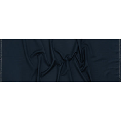 Wool Basketweave Suiting by Alexander McQueen - Navy Blue - Designer Deadstock