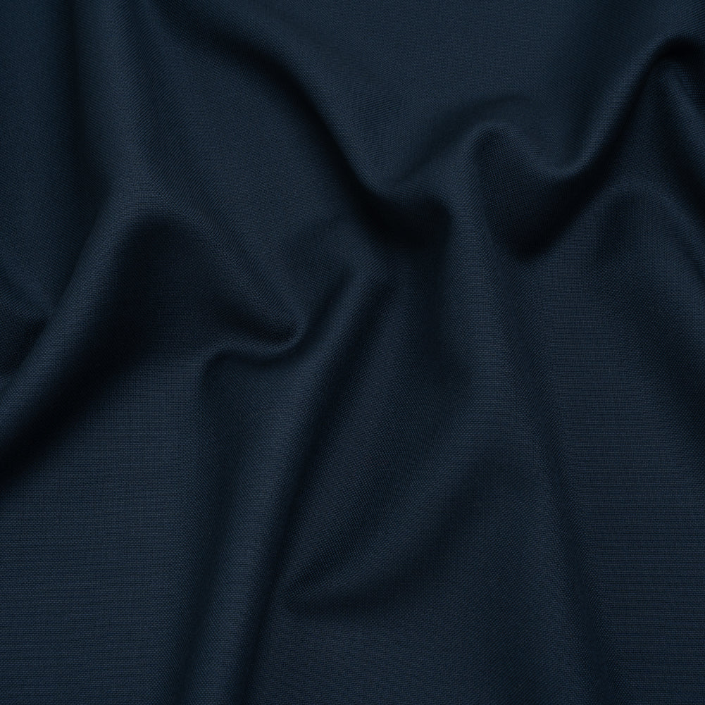 Wool Basketweave Suiting by Alexander McQueen - Navy Blue - Designer Deadstock