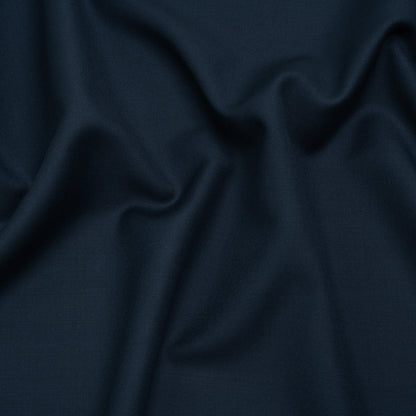 Wool Basketweave Suiting by Alexander McQueen - Navy Blue - Designer Deadstock