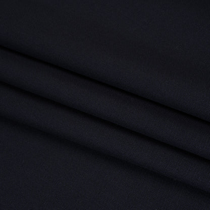Wool Basketweave Suiting by Alexander McQueen - Dark Navy - Designer Deadstock