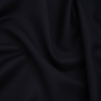 Wool Basketweave Suiting by Alexander McQueen - Dark Navy - Designer Deadstock