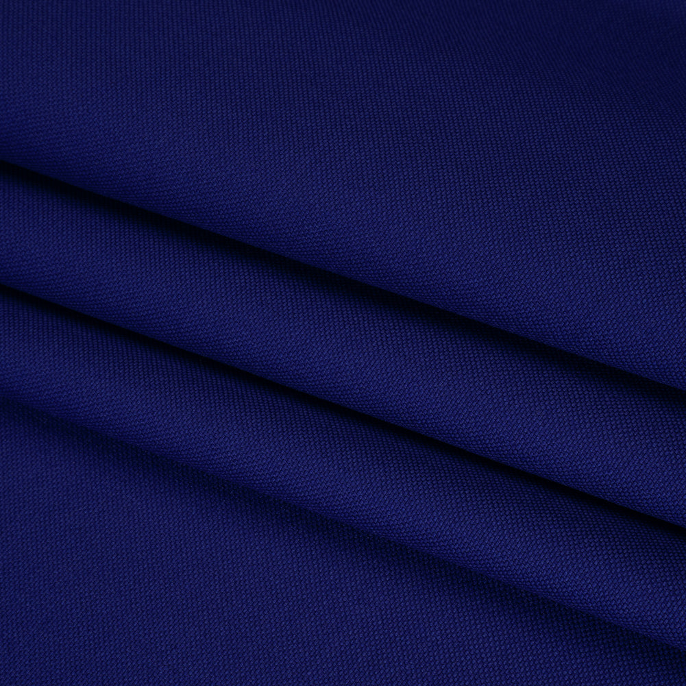 Wool Basketweave Suiting by Alexander McQueen - Cobalt Blue - Designer Deadstock