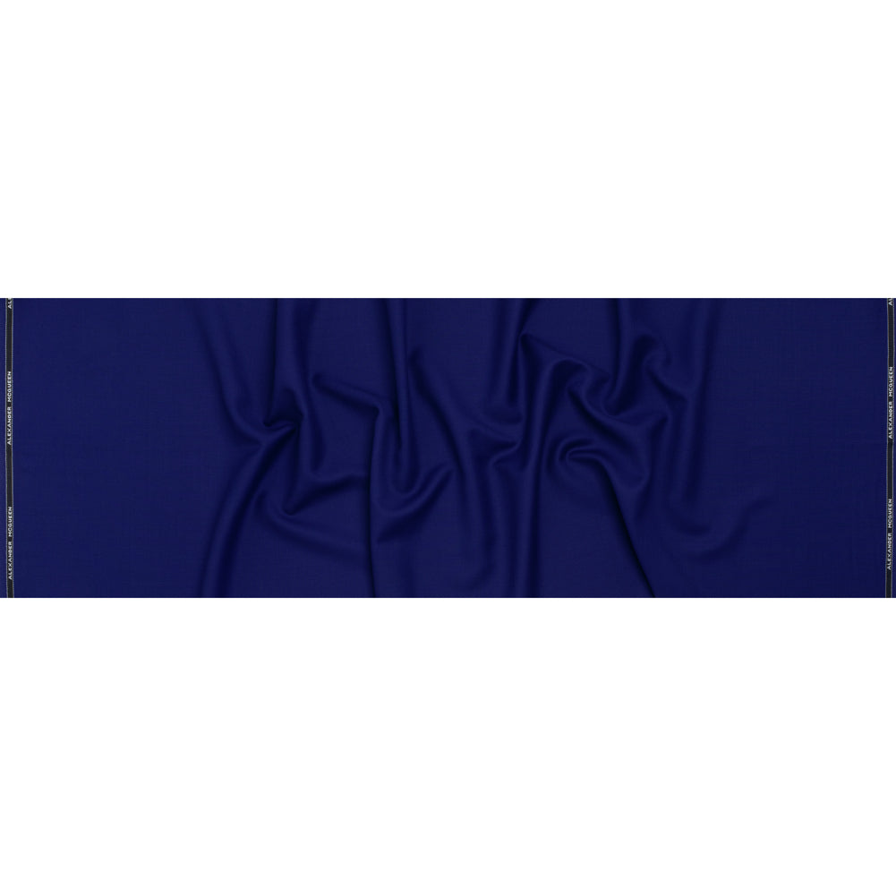 Wool Basketweave Suiting by Alexander McQueen - Cobalt Blue - Designer Deadstock