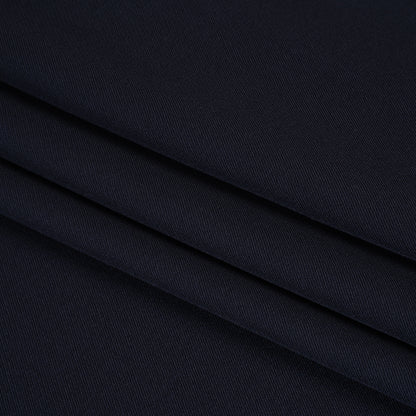 Heavy Wool Twill Suiting by Alexander McQueen - Navy Blue - Designer Deadstock