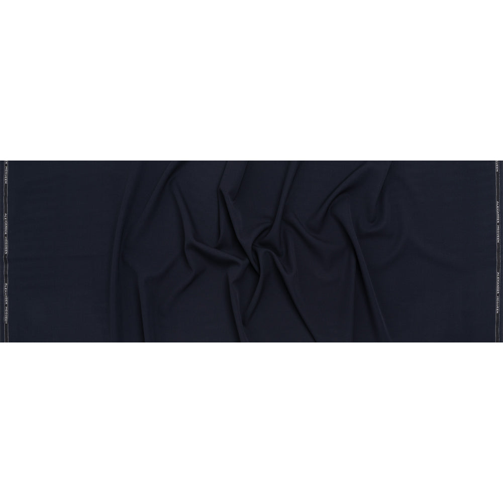 Heavy Wool Twill Suiting by Alexander McQueen - Navy Blue - Designer Deadstock - Full