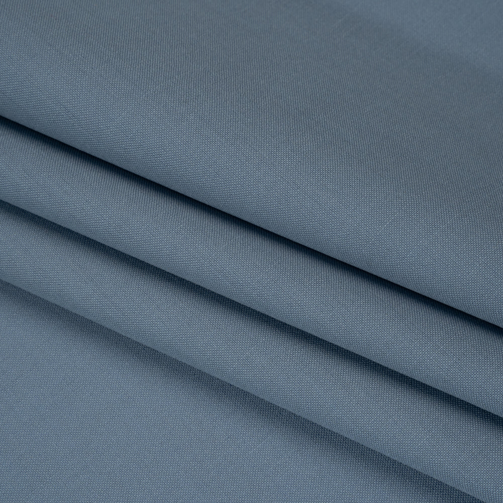 Summer Weight Wool Suiting by Alexander McQueen - Light Blue - Designer Deadstock Folded