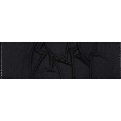 Herringbone Twill Wool Suiting by Alexander McQueen - Charcoal and White Stripes - Designer Deadstock Full