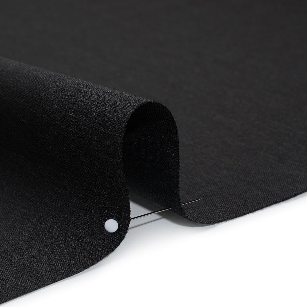 Wool and Mohair Suiting by Alexander McQueen - Heathered Charcoal - Designer Deadstock - Detail