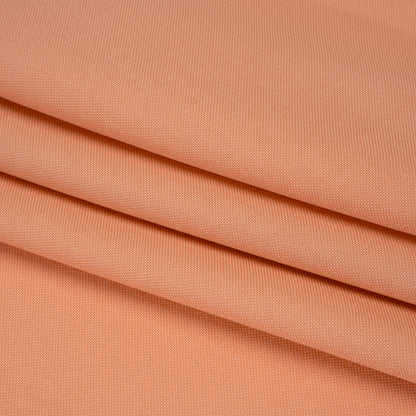 Wool Basketweave Suiting by Alexander McQueen - Peach - Designer Deadstock Folded