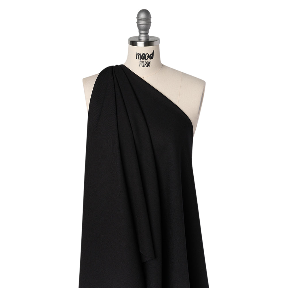 Wool Twill by Alexander McQueen - Black - Designer Deadstock - Drape