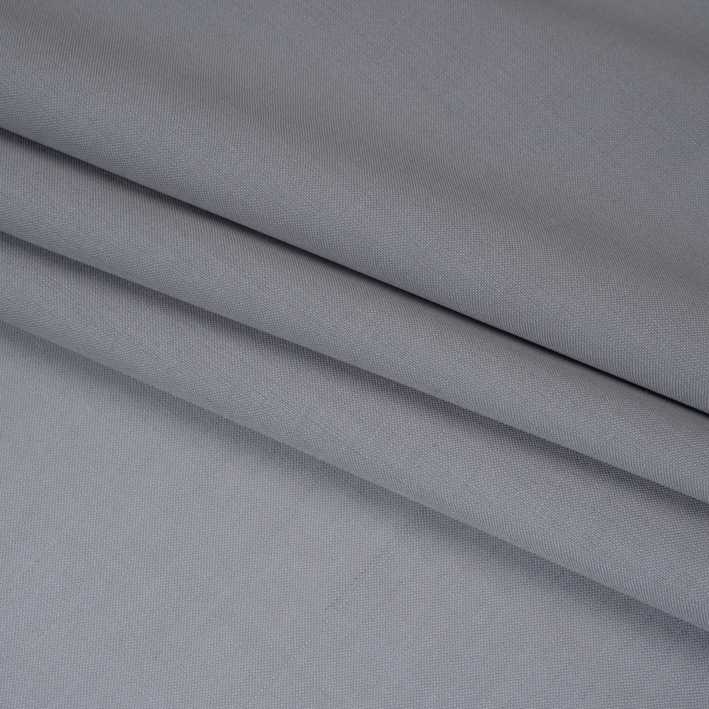Summer Weight Wool Suiting by Alexander McQueen - Light Gray - Designer Deadstock Folded