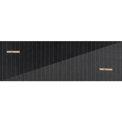Brushed Wool Double Cloth Coating - Gray and Black Chalk Stripes - Deadstock