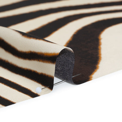 Silk Charmeuse Print 16MM, Made in Italy - Brown and Cream Animal Stripes