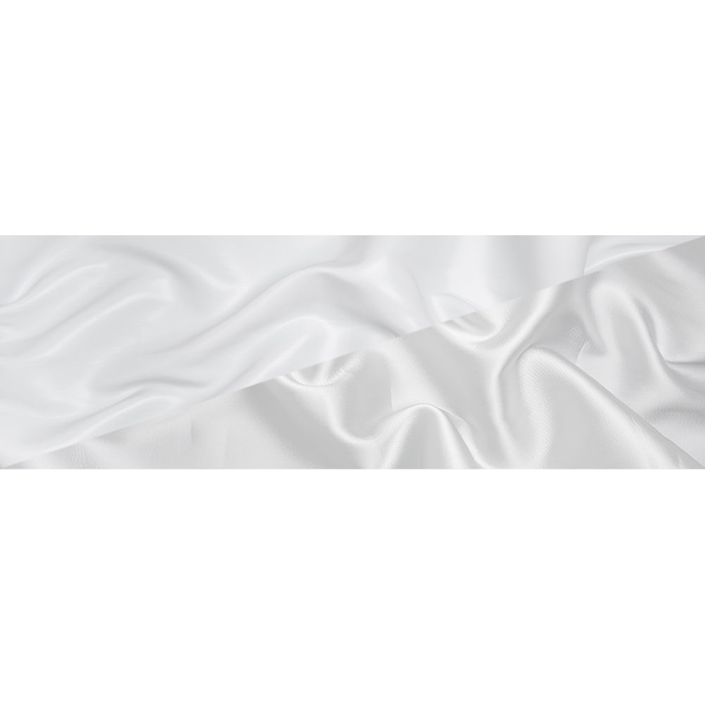 Double Faced Lame Mikado - White - Sara Collection