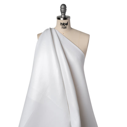 Double Faced Lame Mikado - White - Sara Collection