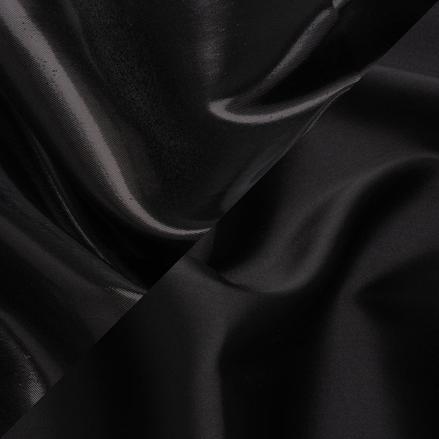 Double Faced Lame Mikado - Black - Sara Collection