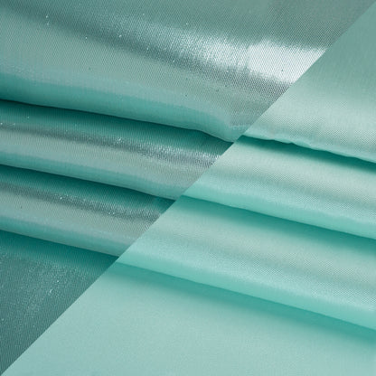 Double Faced Lame Mikado - Light Aqua - Sara Collection Folded