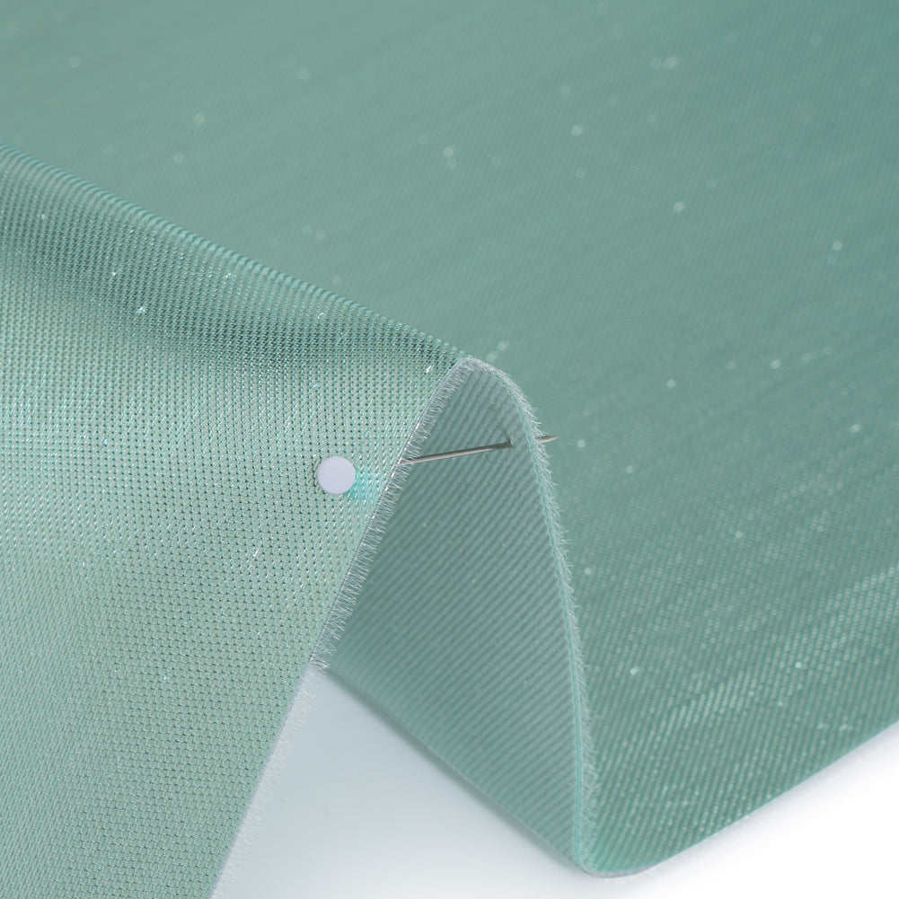 Double Faced Lame Mikado - Celadon Green - Sara Collection Detail
