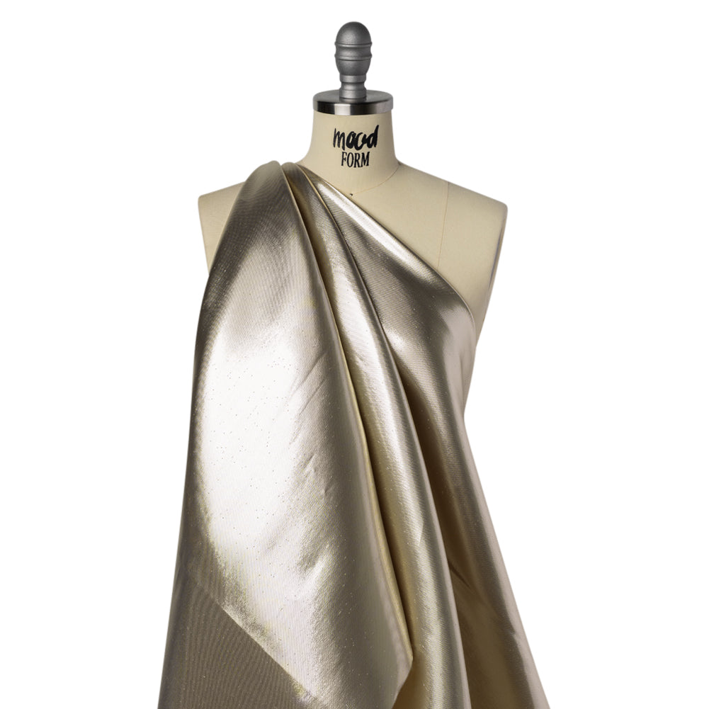 Double Faced Lame Mikado - Ivory - Sara Collection - Drape
