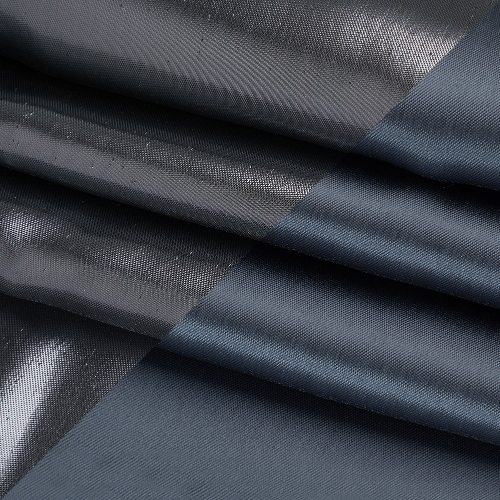 Double Faced Lame Mikado - Stormy Blue-Gray - Sara Collection Folded