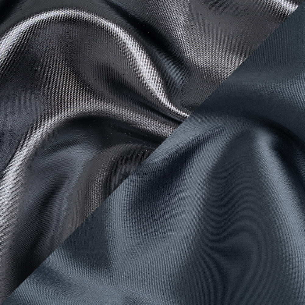 Double Faced Lame Mikado - Stormy Blue-Gray - Sara Collection