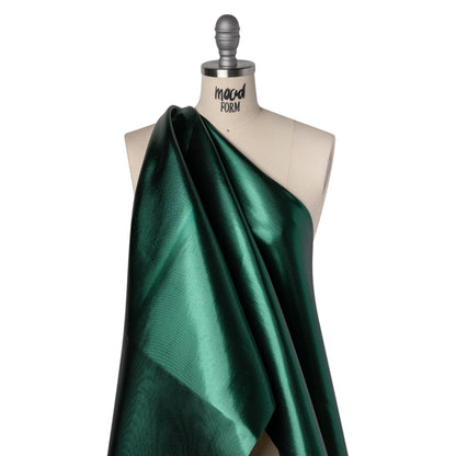 Double Faced Lame Mikado - Dark Green - Sara Collection