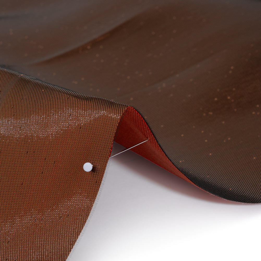 Double Faced Lame Mikado - Adobe Brown - Sara Collection - Detail