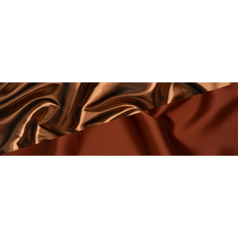 Double Faced Lame Mikado - Adobe Brown - Sara Collection - Full