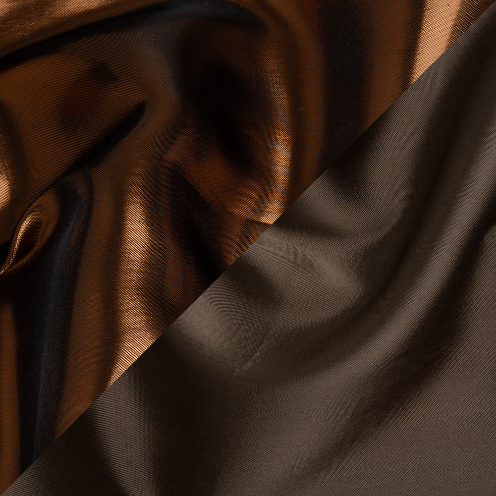 Double Faced Lame Mikado - Dusty Brown - Sara Collection