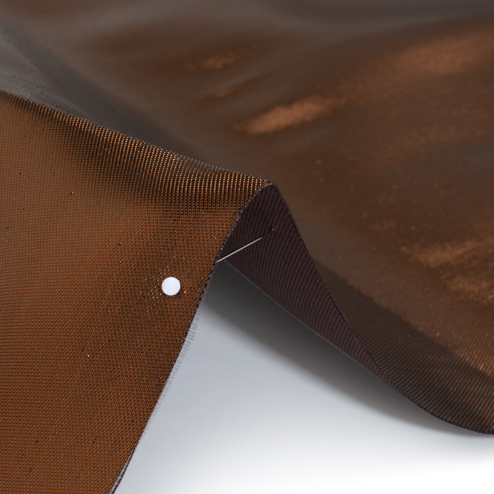 Double Faced Lame Mikado - Brown - Sara Collection Detail