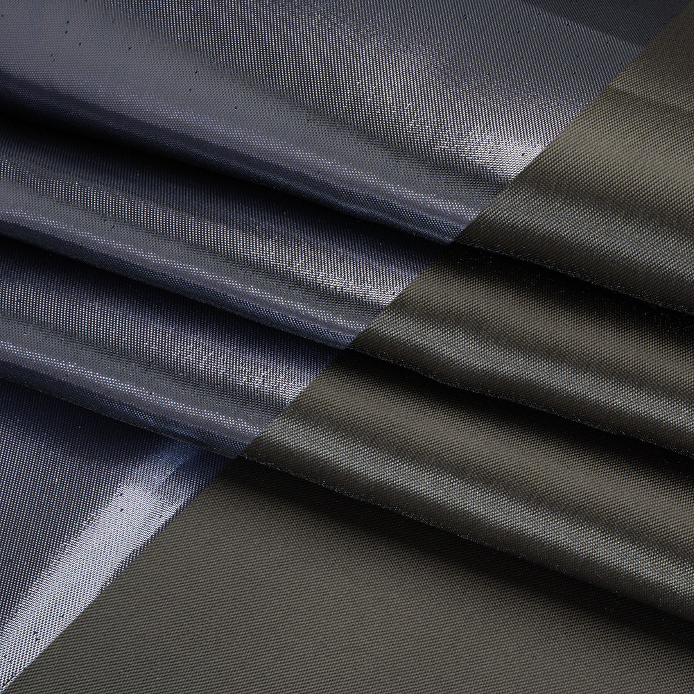 Double Faced Lame Mikado - Gunmetal - Sara Collection - Folded