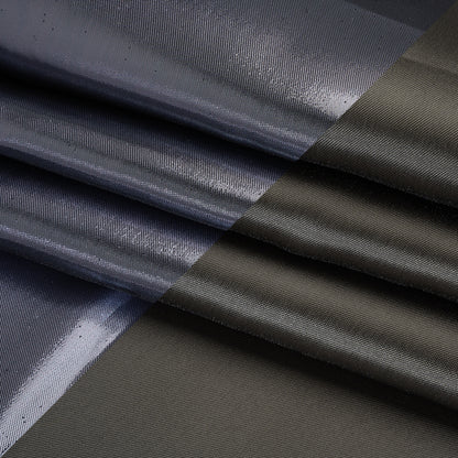 Double Faced Lame Mikado - Gunmetal - Sara Collection