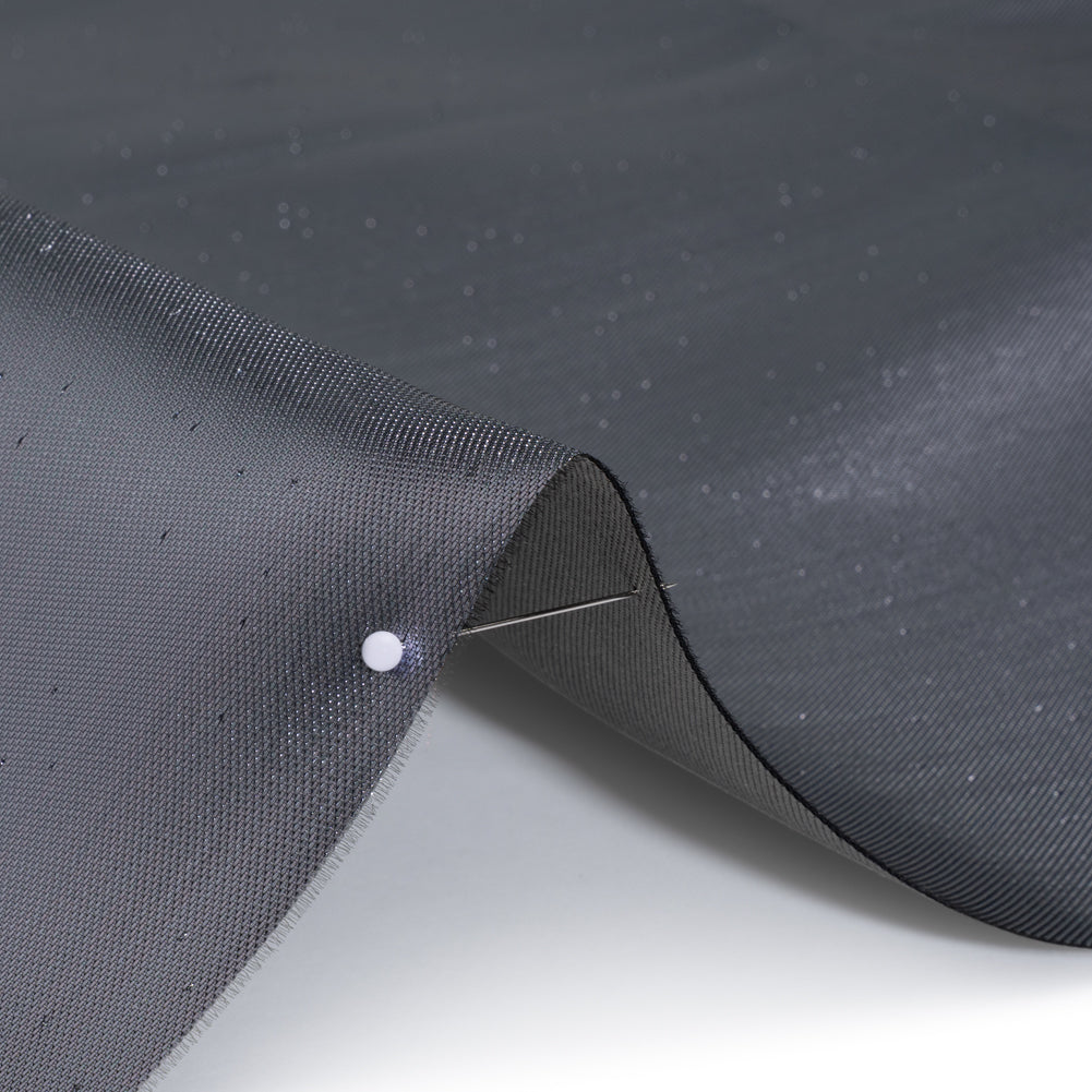 Double Faced Lame Mikado - Gunmetal - Sara Collection - Detail