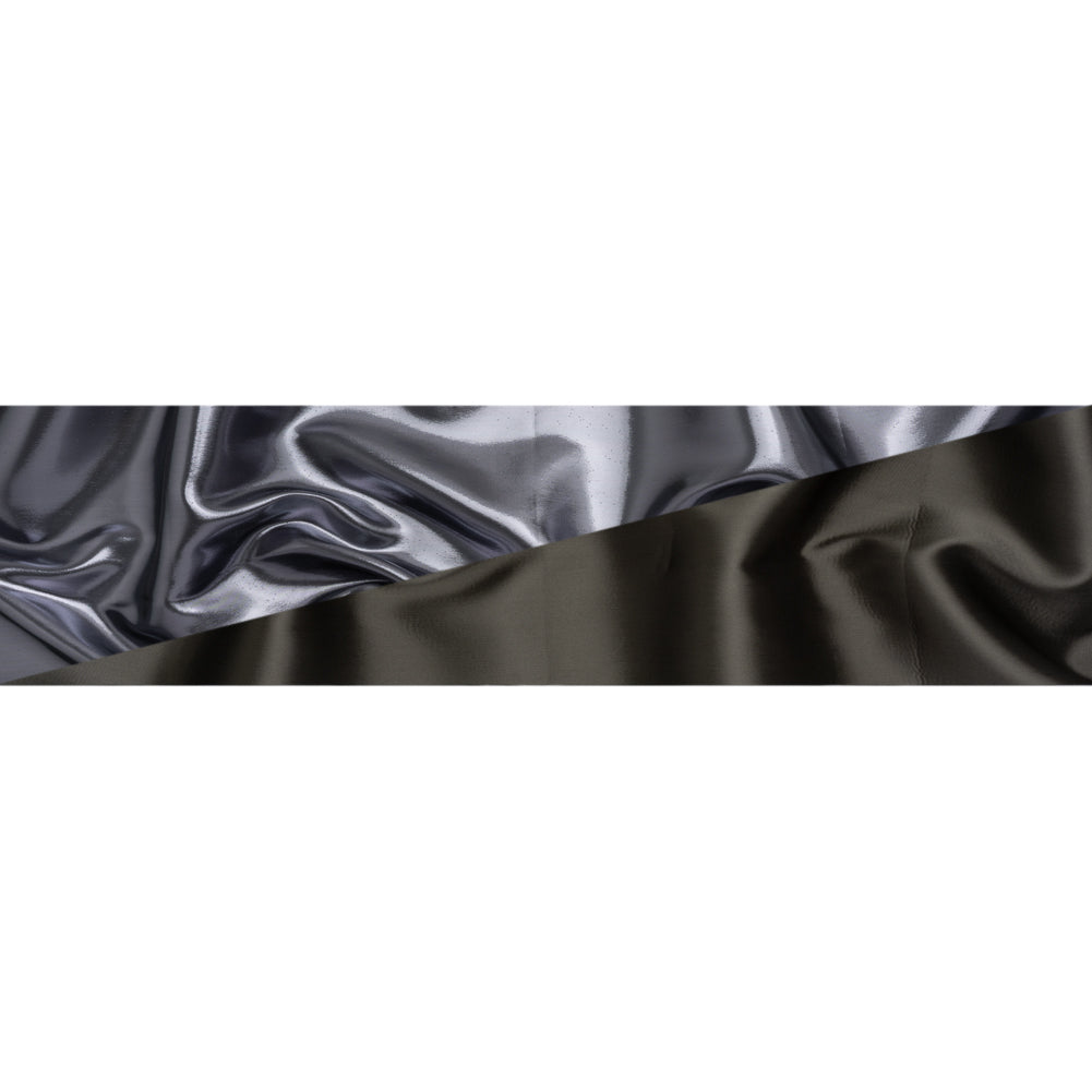 Double Faced Lame Mikado - Gunmetal - Sara Collection - Full