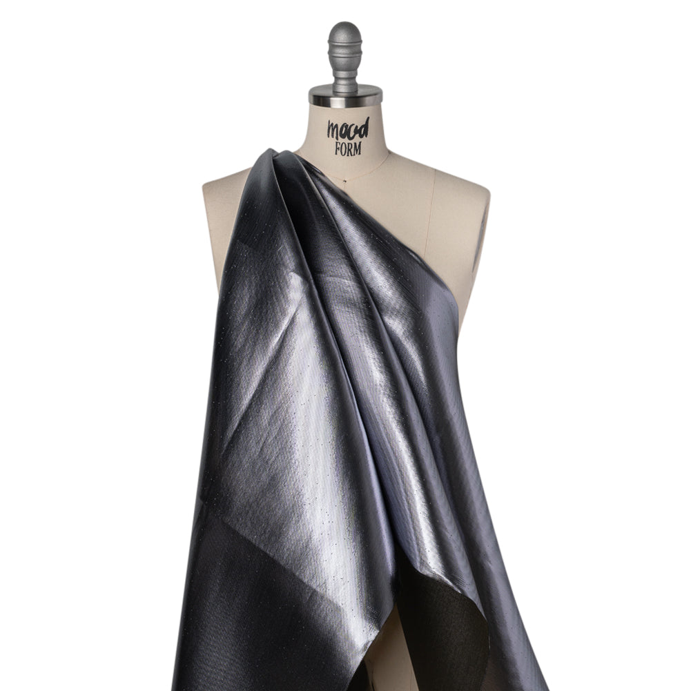 Double Faced Lame Mikado - Gunmetal - Sara Collection - Drape