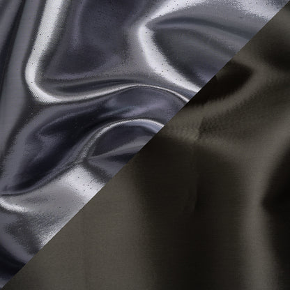 Double Faced Lame Mikado - Gunmetal - Sara Collection