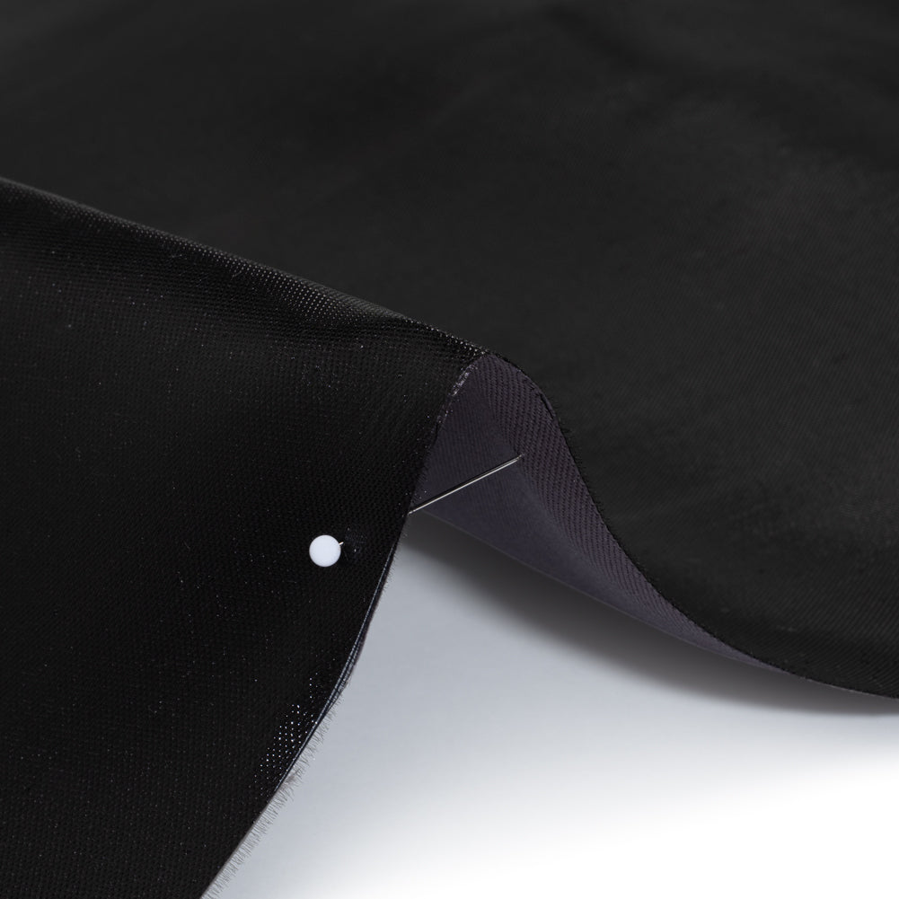 Double Faced Lame Mikado - Charcoal - Sara Collection