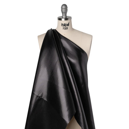 Double Faced Lame Mikado - Charcoal - Sara Collection