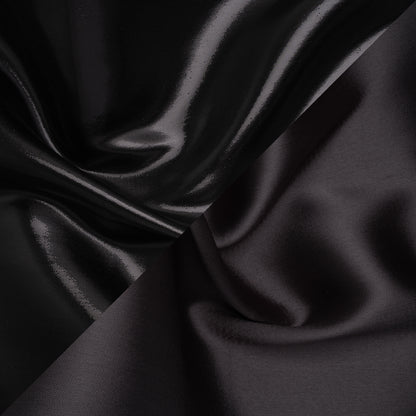 Double Faced Lame Mikado - Charcoal - Sara Collection
