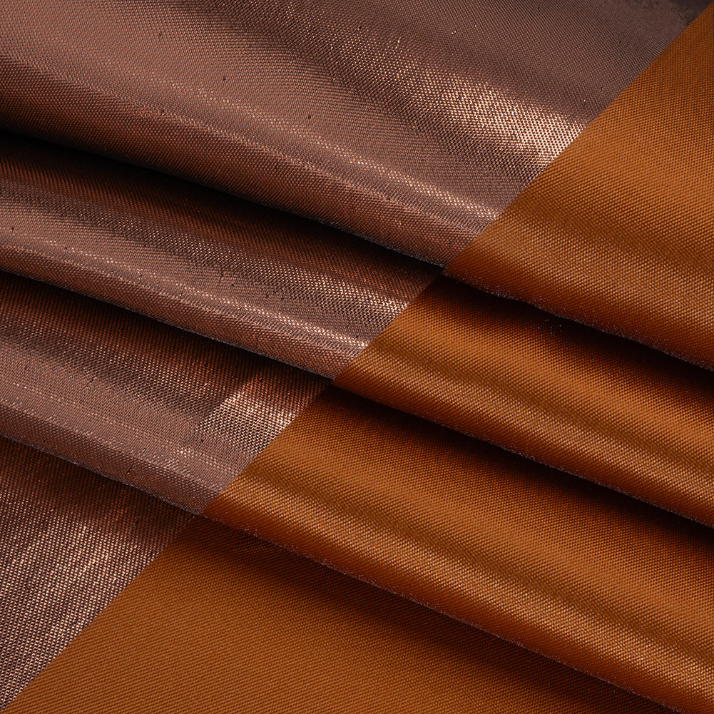 Double Faced Lame Mikado - Burnt Orange - Sara Collection - Folded